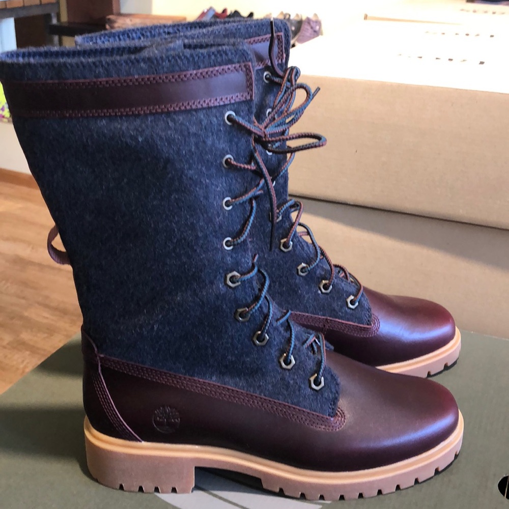 Timberland Jayne Warm Grt Boot, Burgundy/Navy